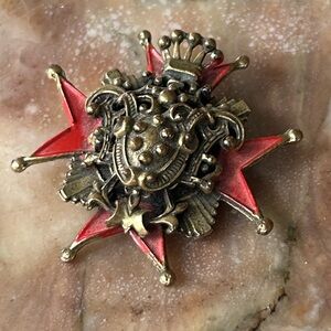 Vintage Maltese Cross Brooch